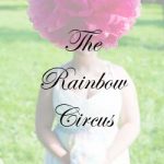 rainbow circus photoshoot wedding gown