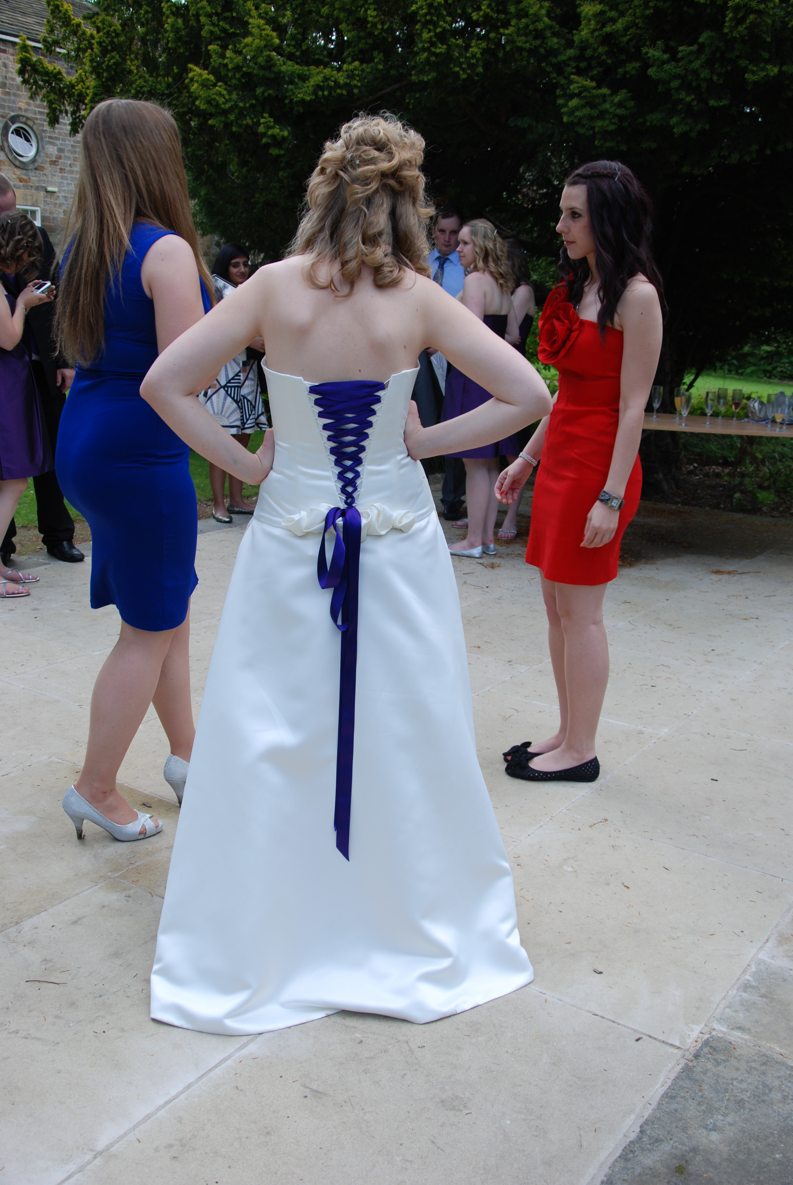 Bespoke bridal gown with corset back