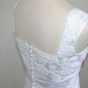 Hand applique lace wedding dress