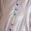 rainbow button bespoke wedding dress