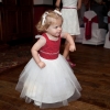 Bespoke polka dot flower girl dress