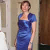 Royal blue satin bespoke bridesmaid dress and bolero jacket