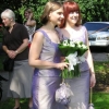 Shot silk bespoke bridesmaids dresses