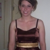 Chocolate brown satin bespoke bridesmaids dress